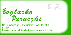 boglarka puruczki business card